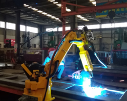Welding robot for carriage board